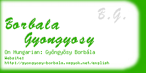 borbala gyongyosy business card