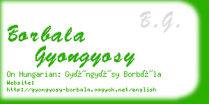 borbala gyongyosy business card